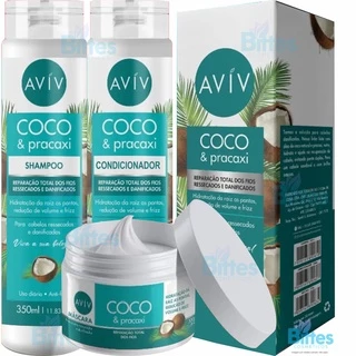 Kit Coco e Pracaxi Aviv Cosméticos Reparação Total dos Fios Uso Diário