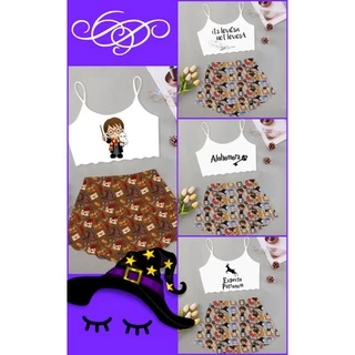 pijama cropet ondinha anime fantasia feminino