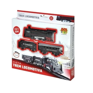 Pista Trem Locomotiva Com luz DMT5373 - DMTOYS