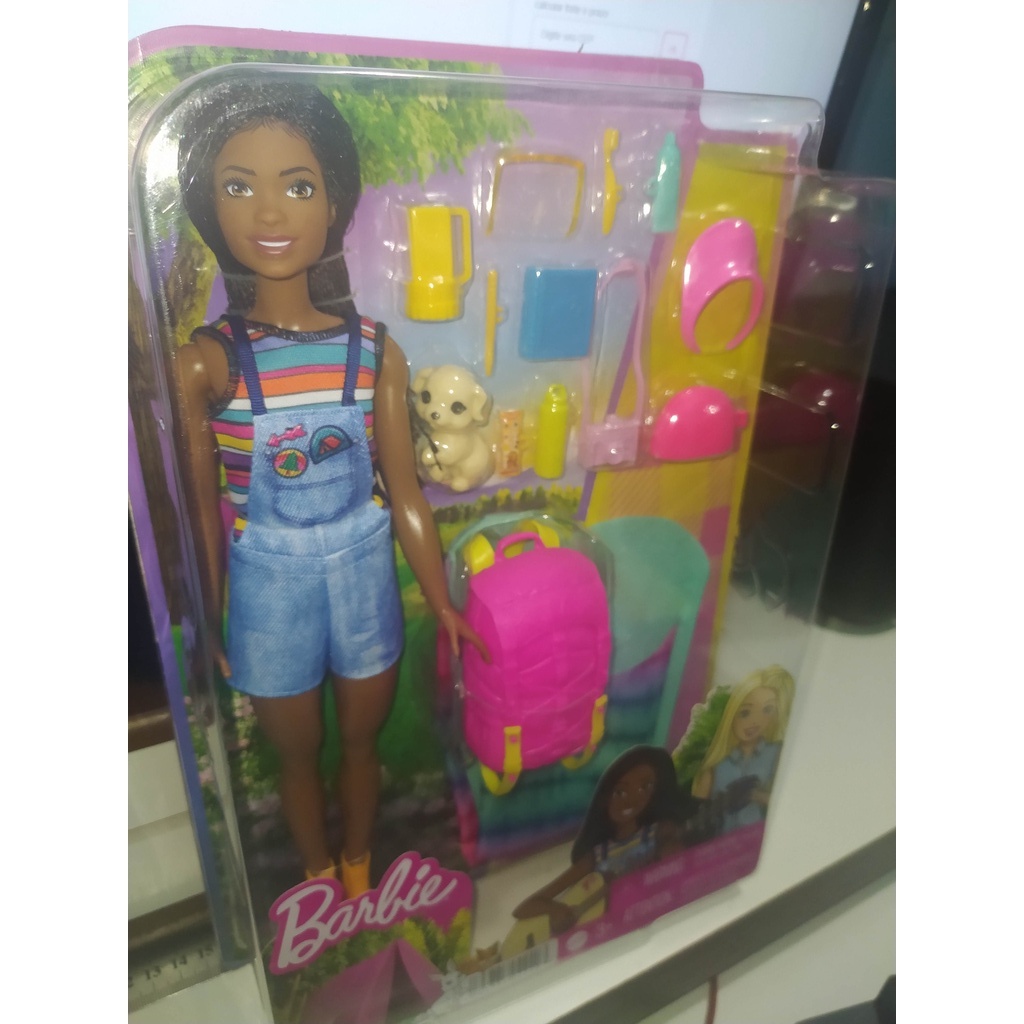 Boneca Barbie Negra Brooklyn - Dia de Acampamento - Pirlimpimpim