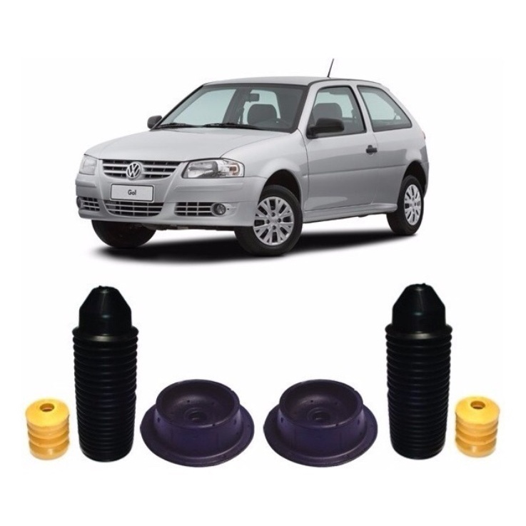 Kit Batente Coxim Amortecedor Dianteiro Volkswagen Gol G4