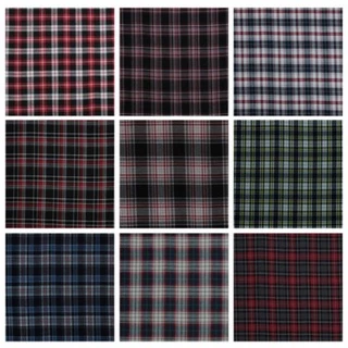 Tecido Cacha Xadrez Flanelado 51% poliéster 33% algodão 16% viscose ( 1m x 1.50m )