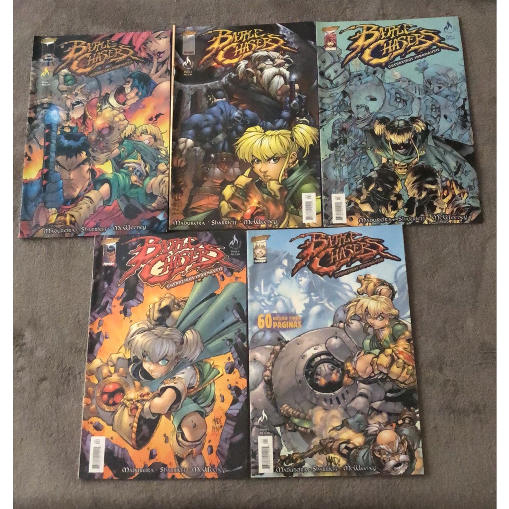 Battle Chasers – GUERREIROS INDOMÁVEIS – Saga completa em 05 volumes – PERFEITO