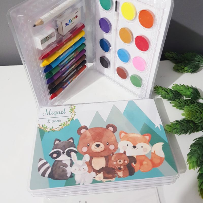 Desenho de aniversário da raposa para colorir