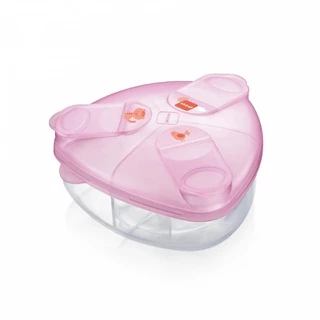 Porta Leite em Pó Bebê Milk Powder Box Triangular Rosa 120gr- MAM em Oferta na Shopee