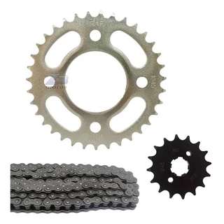 Kit Relacao Titan/Fan 150 35 x16 + Corrente Passo Fino
