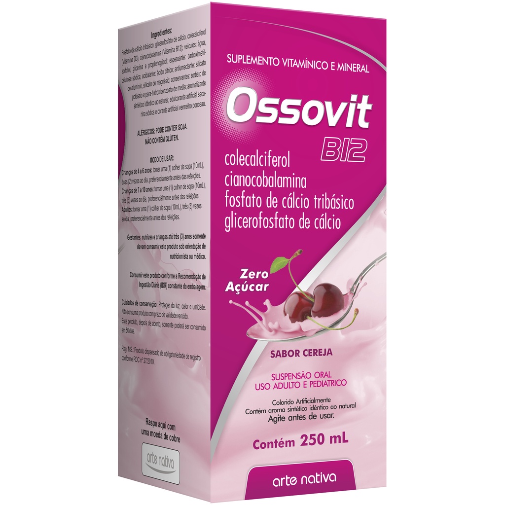 Ossovit B12 Cereja 250ml - AN | Shopee Brasil