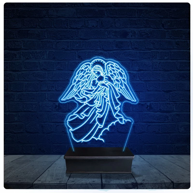 Luminária Led Acrilico Abajur - Anjo Religioso