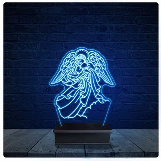 Luminária Led Acrilico Abajur - Anjo Religioso