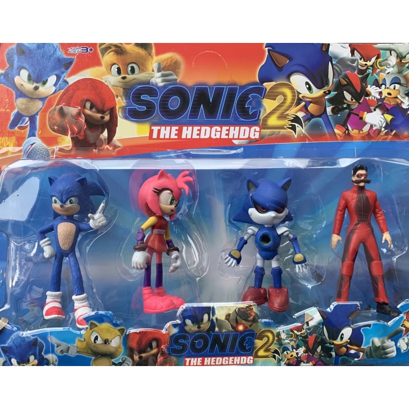 Boneco Sonic 28cm Filme 2020 Articulado Sega Coleção Caixa em