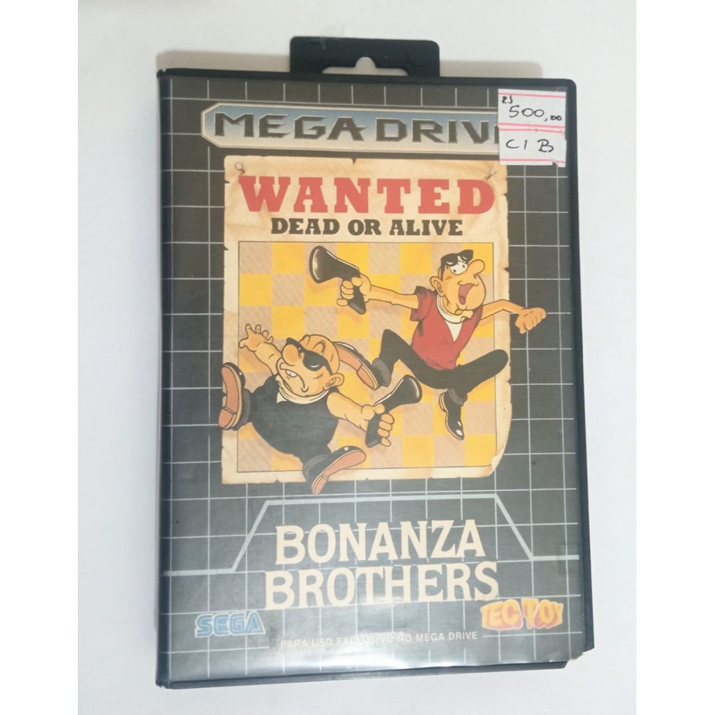 Bonanza Bros Sur Mega Drive - Version Japonaise 1991 - Boîte Complète, Très Bon état
