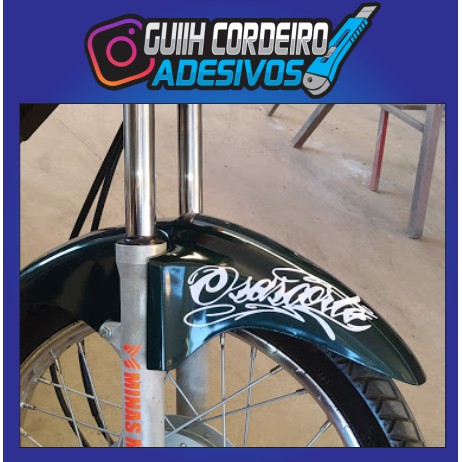 Kit 3 Adesivos Osascorte Paralama Tanque 23 X 9 Grau Cg Moto