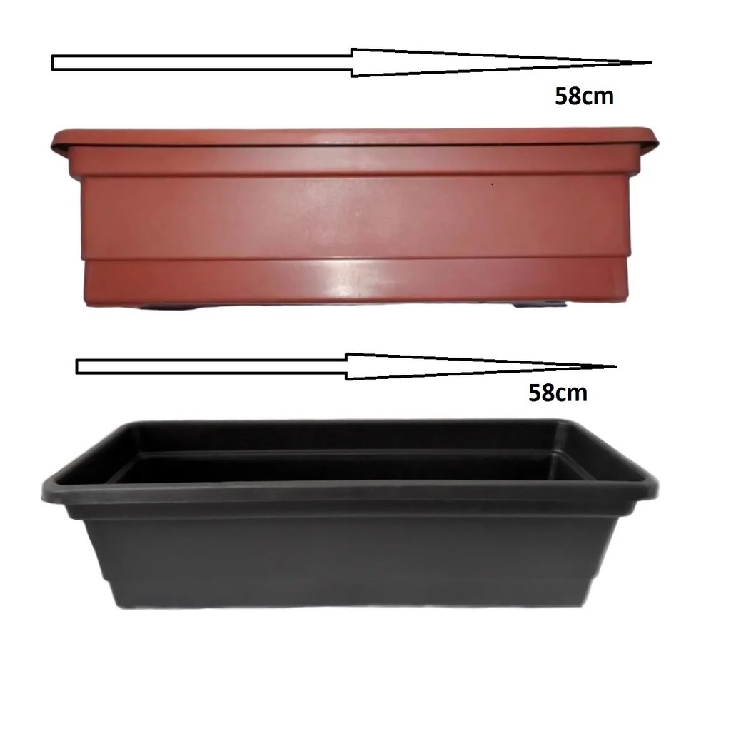 Vaso Floreira Jardineira Plástico 58cm Flores, Hortaliças, Jardim Horta Vertical etc