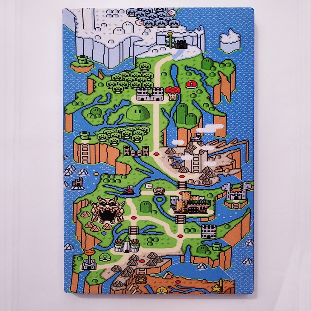 Quadro Super Mario Mapa Jogo Para Decorar