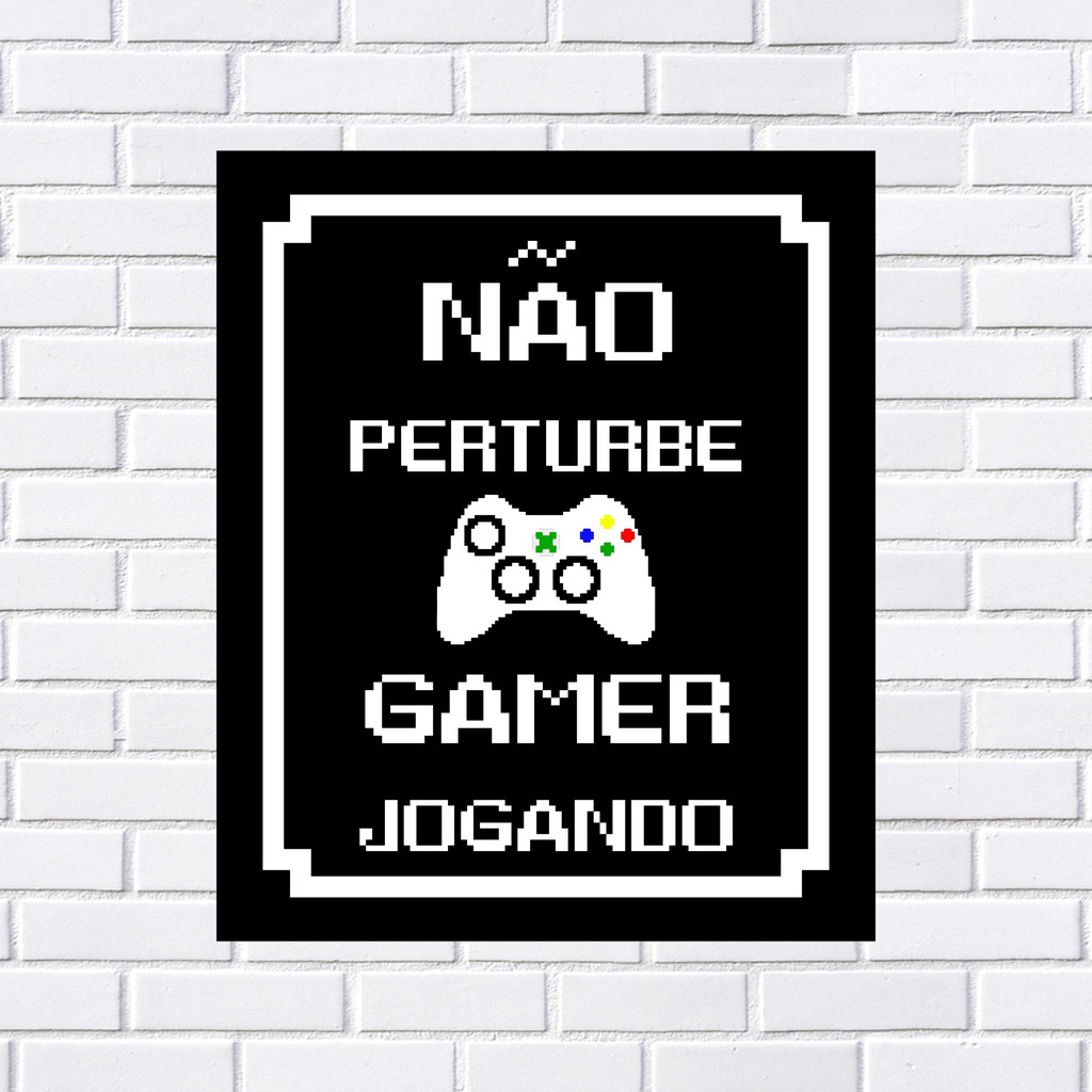 Quadro Não Perturbe I'm Playing 18cm