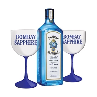 Kit Bombay Sapphire 750mL com 2 taças de brinde
