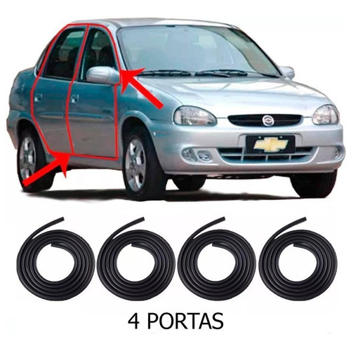 Kit De Borrachas Vedação, Classic 2014, 2015 2016 -4 Portas.