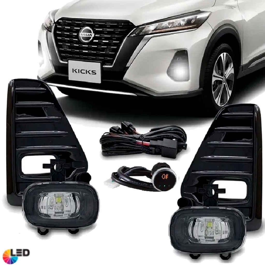 Kit Farol Milha Auxiliar Nissan Kicks 2021 2022 Shocklight | Shopee Brasil