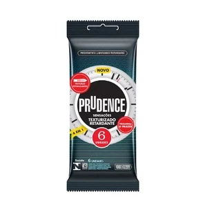 Preservativo Camisinha Sensações Texturizado Retardante c/ 6 Prudence.