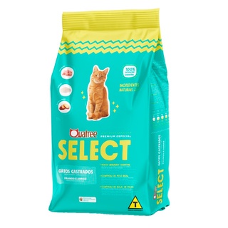 Ração Quatree Select Gatos Castrados Frango e Arroz - 10,1kg