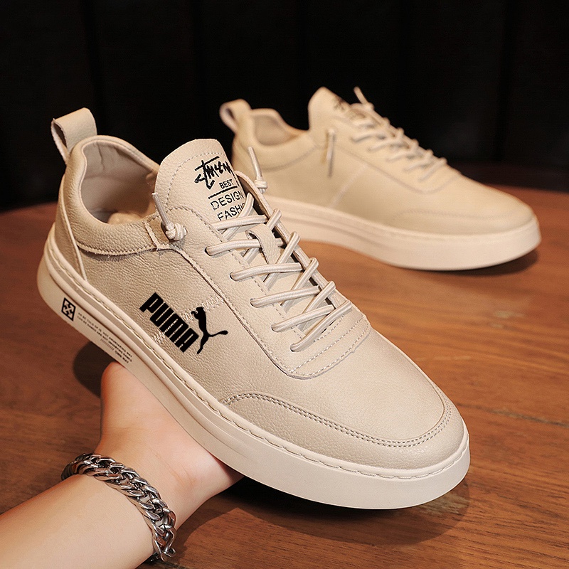 2023 Novos Sapatos Masculinos Esportivos Casuais De Couro Tênis ...