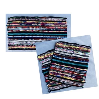 Kit Com 08 Tapetes Tira Colorida Nylon 0,55x 0,30 Cm cada