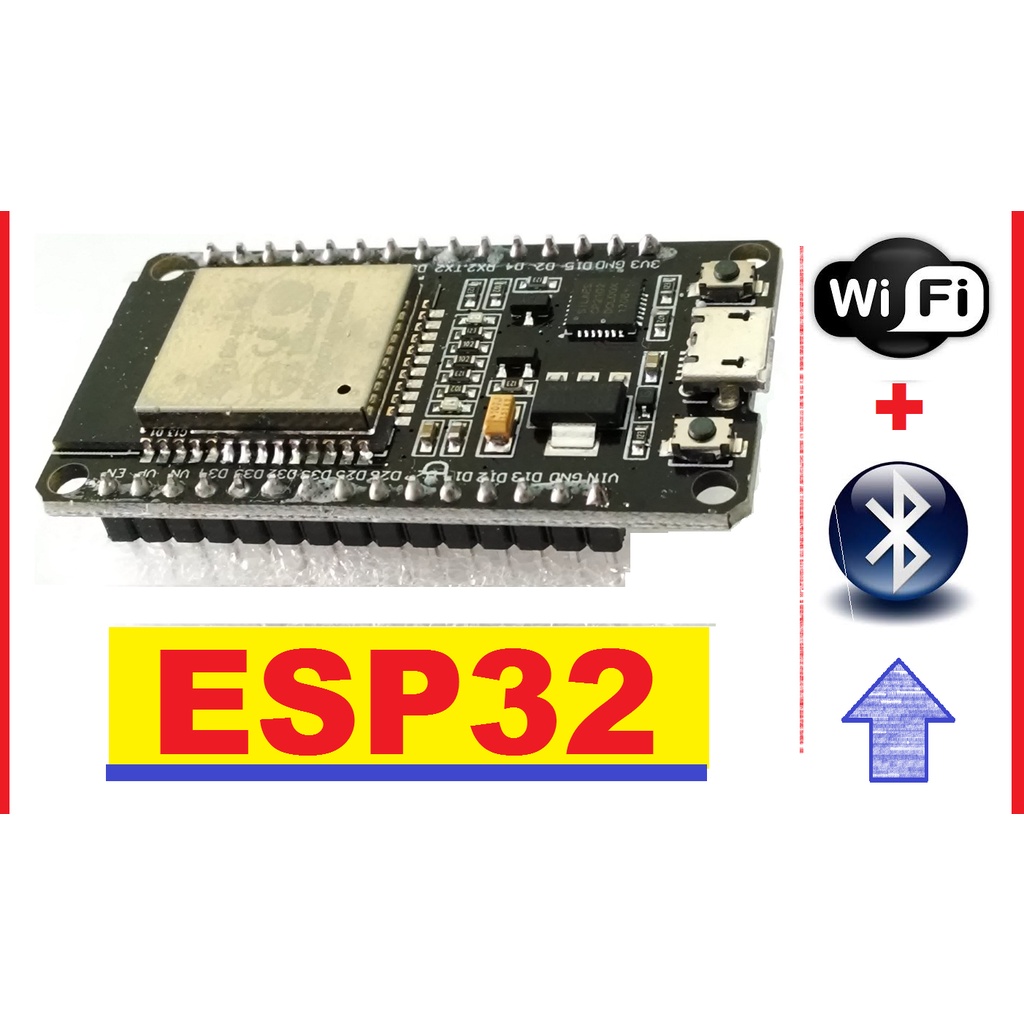 ESP32 DevKit1 Placa microcontroladora desenvolvimento Modulo Wi-Fi e BlueTooth compativel com IDE Arduino Automacao DIY Tipo Nodemcu ESP8266 WiFi WROOM