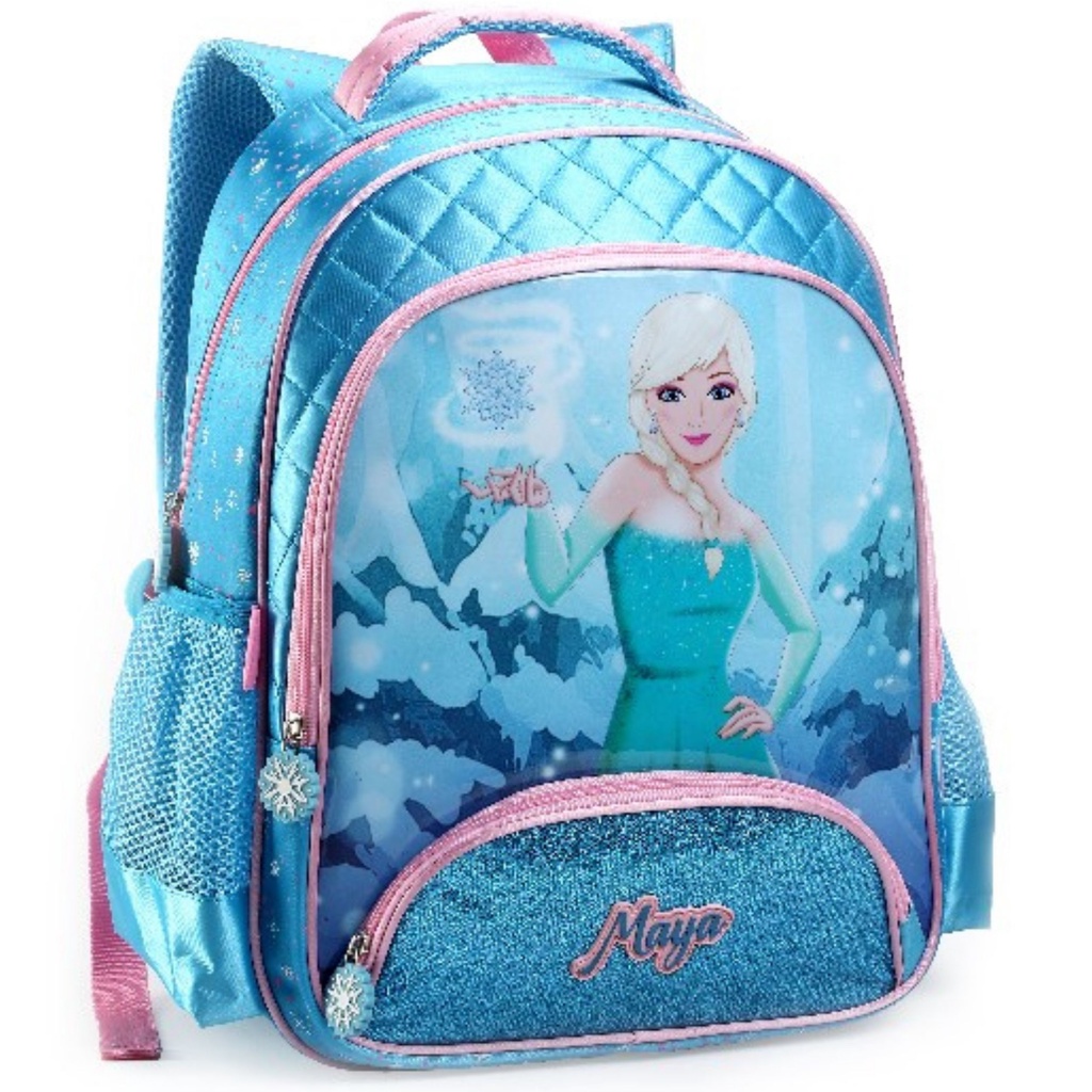 Mochila Infantil Feminina Escolar Princesa de Costas