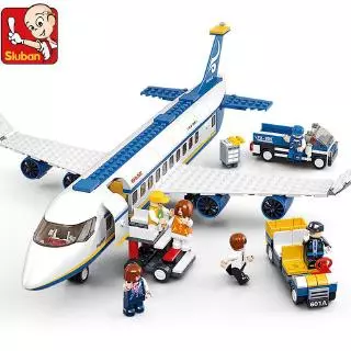 463 PCS Sluban 0366 AirBus Modelo De Avião Building Blocks Define Crianças Bricks DIY Brinquedos Clássicos Compatível