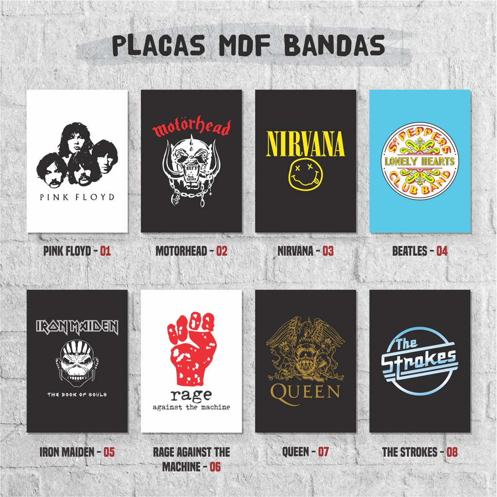 Placa Decorativa MDF Rock 20x28,5cm | Shopee Brasil