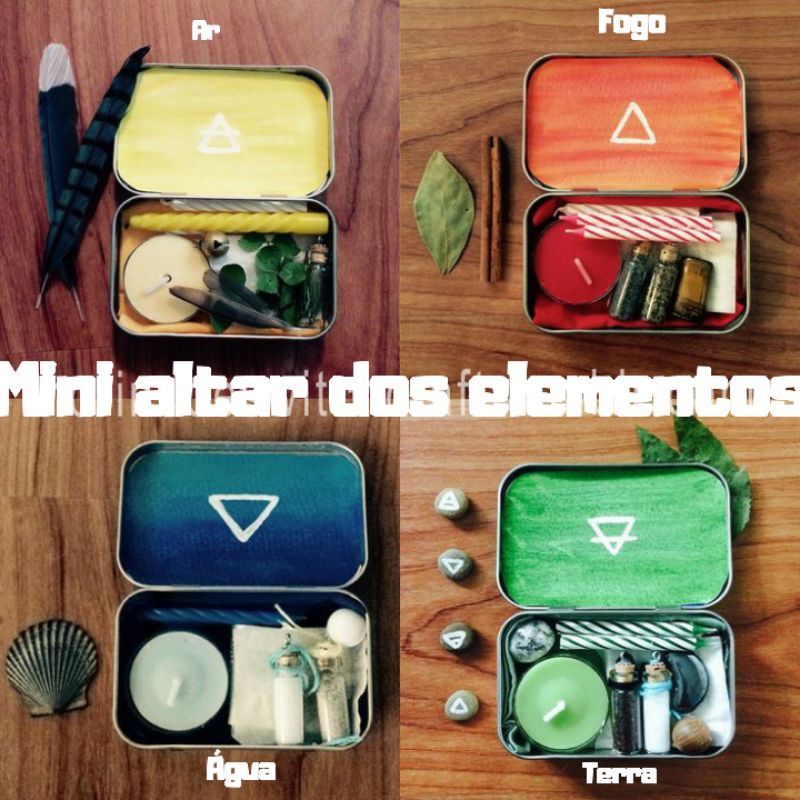 Mini Altar dos Elementos - Wicca- Magia