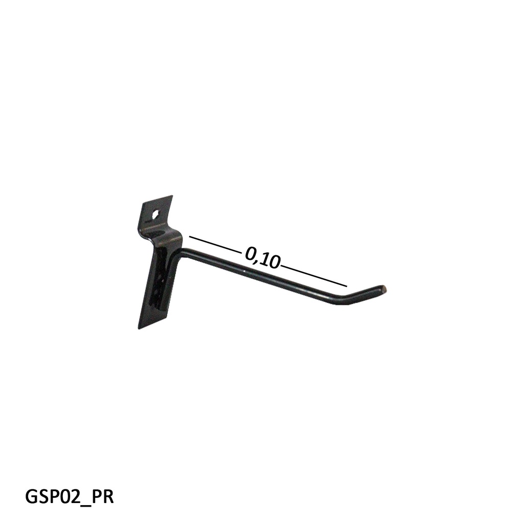 2 inch Black Peg Hook for Slatwall