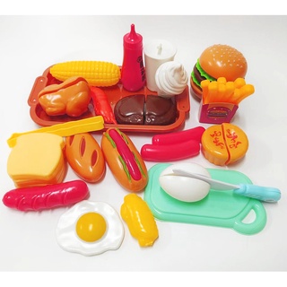 Tuseang Casa Play Fast Food Set, Brinquedo De Cozinha Infantil Jogo De  Comida Acessórios De Cozinha Brinquedo De Comida E Hambúrguer E  Cachorro-quente De Plástico, Adequado Para Jogos De Vestir, Presentes De