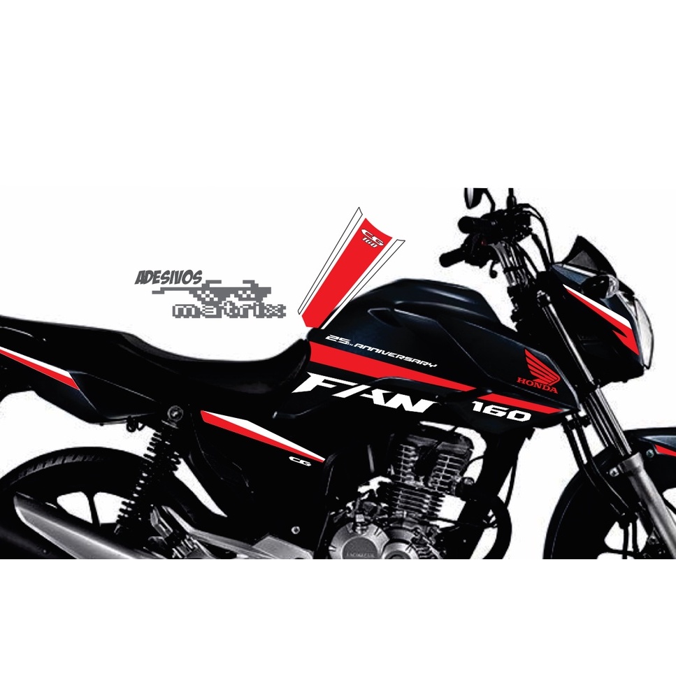 Kit completo faixa adesiva honda 25 anos Para cg fan 160