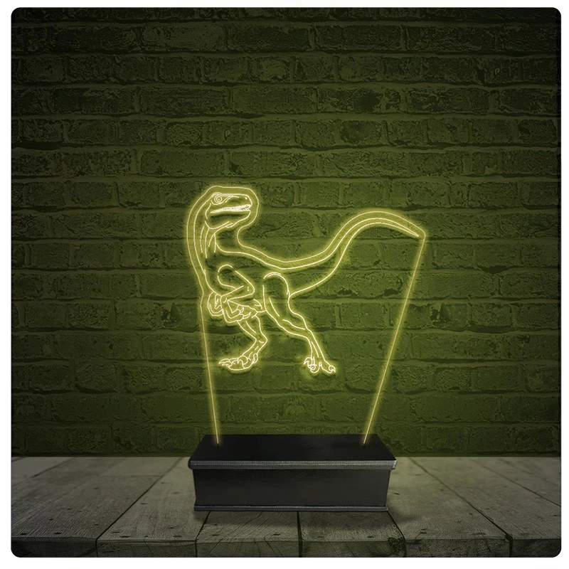 Led Luminária Acrílico Abajur - Dinossauro 06