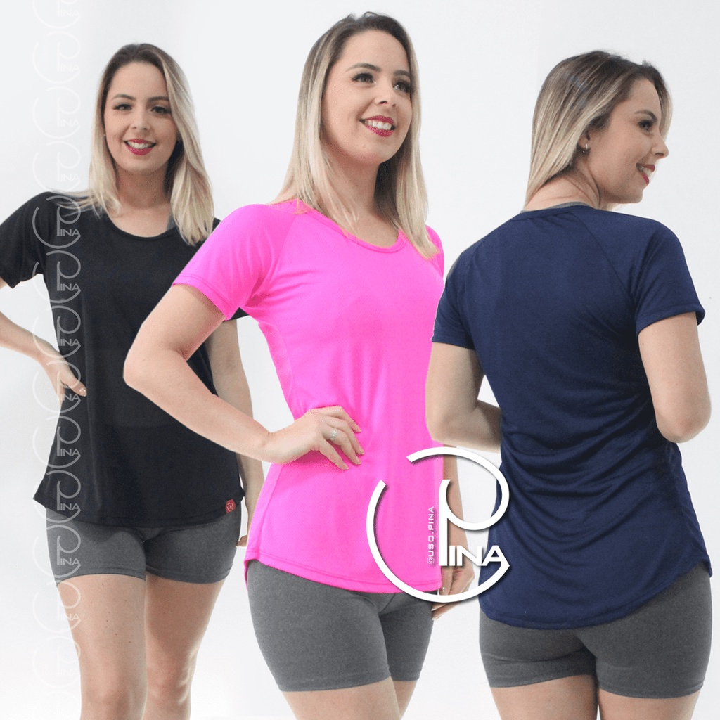 Blusa Academia Feminina Tapa Bumbum Long Line Dry Fit Camiseta Sobre L