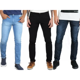 Kit 3 Calça Jeans Masculina Slim Original Elastano Lycra