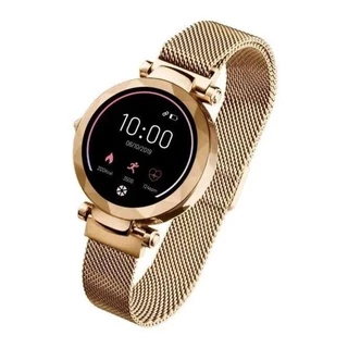 Relogio Smartwatch Dubai Dourado Atrio Android Ios Es266