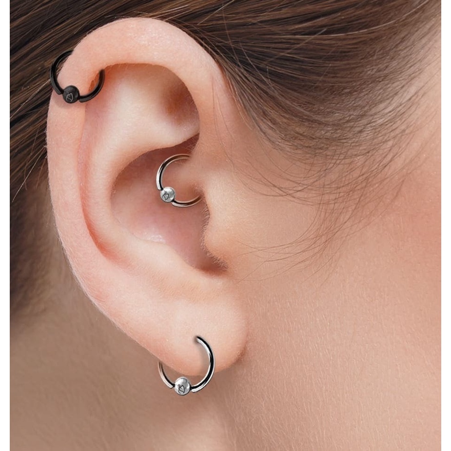 Piercing Helix Daith Boca Septo Labret Prata 925 Cravejado