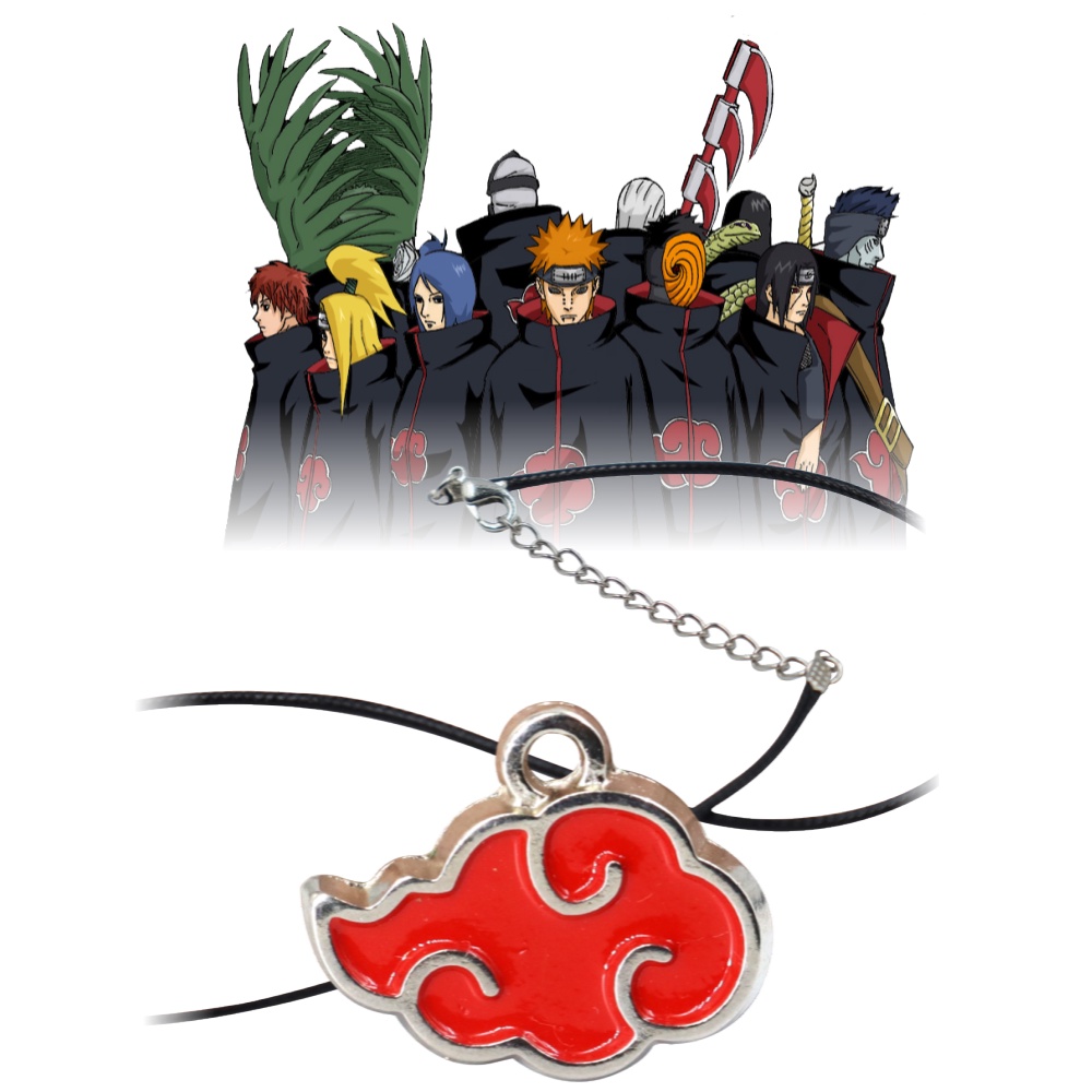 Em promoção! Naruto Akatsuki Nuvem Vermelha Colar Anime Acessórios