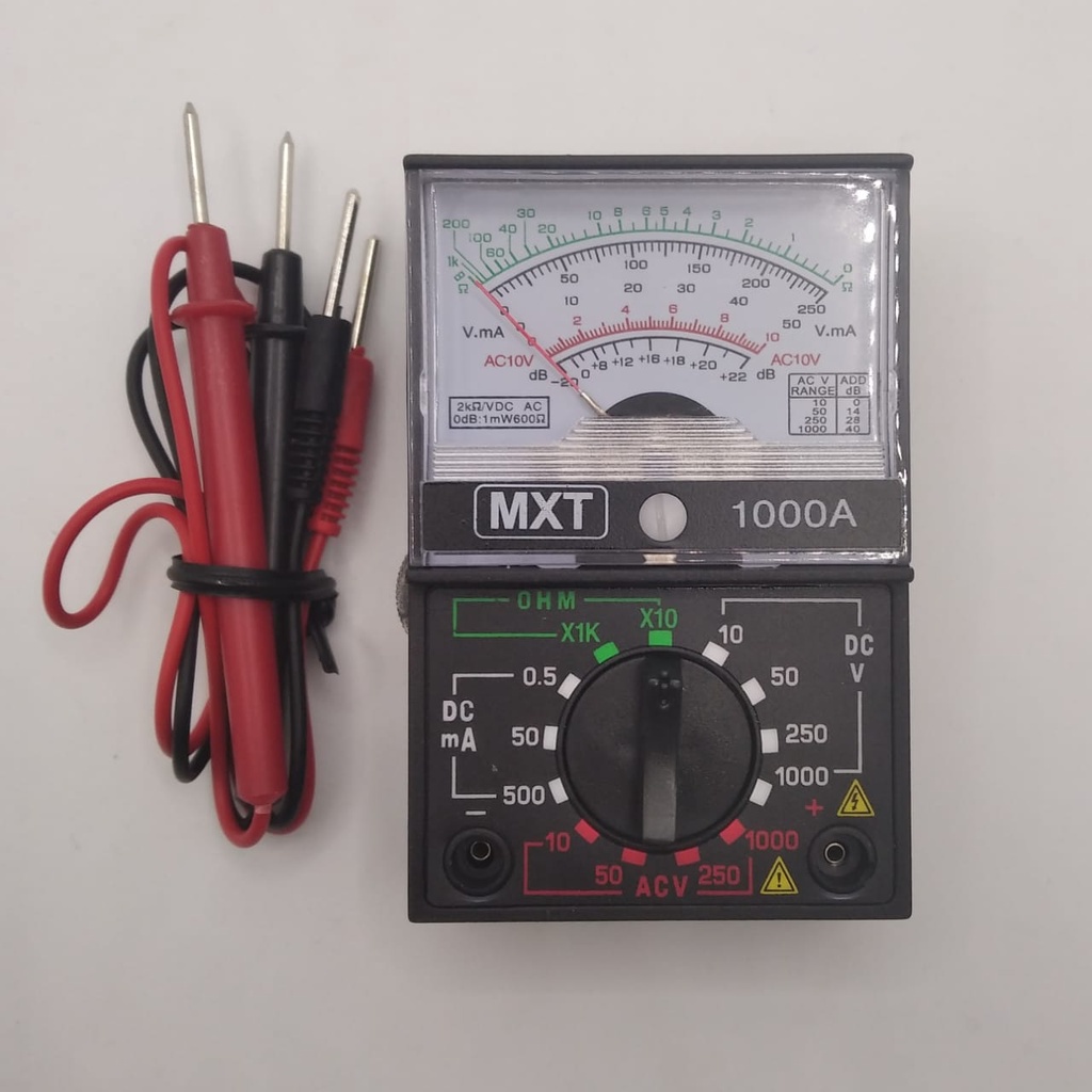 Multimetro analogico YX 1000A AC DC Electrical Continuity Tester