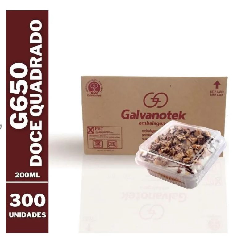 Embalagem G650 Simplifique 200ml C/300uni - Galvanotek