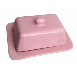Mantegueira de porcelana retangular Rosa Casa e Cozinha Nova
