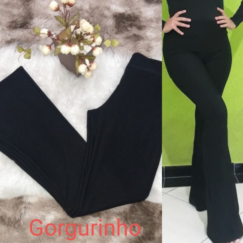 Calça flare cheap de gorgurão