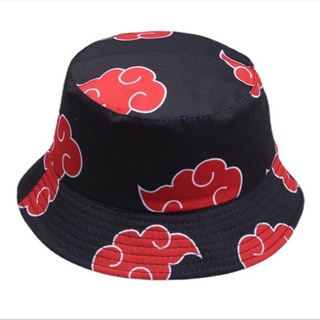Chapéu Naruto Akatsuki Bucket Hat New Cap Anime Nuvem - Megafull