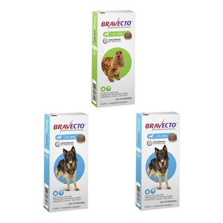 Combo 01 Bravecto Cães 10kg A 20kg + 02 Bravecto 20 A 40kg