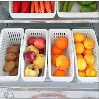 Kit 4 Cestos Geladeira Cozinha Armario