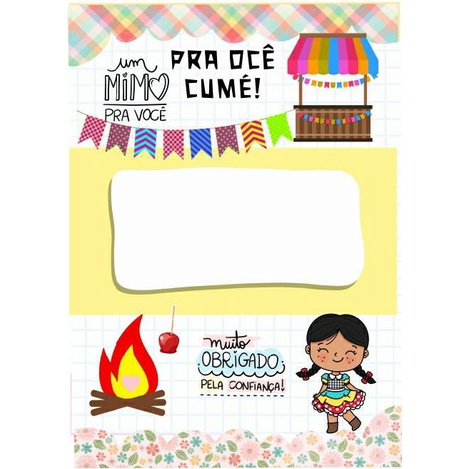 Cartão Agradecimento Ao Cliente Festa Junina Kit Com 50