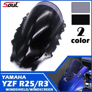 Pára-Brisas Esportivo De Motocicleta Acessórios Defletor De Vento Visor Para YAMAHA YZF R25 R3 2019 2020 19-20 Bolha Dupla