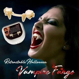 FEDEALK Vampiro Retrátil Dentes Halloween Decoração Dracula Falso Monstro Werewolf Fangs Traje Cosplay Prop Para Crianças Adulto